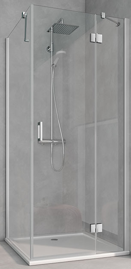 Kermi Osia STR drzwi prysznicowe 80 cm prawe srebrny połysk/szkło przezroczyste OSSTR08020VPK