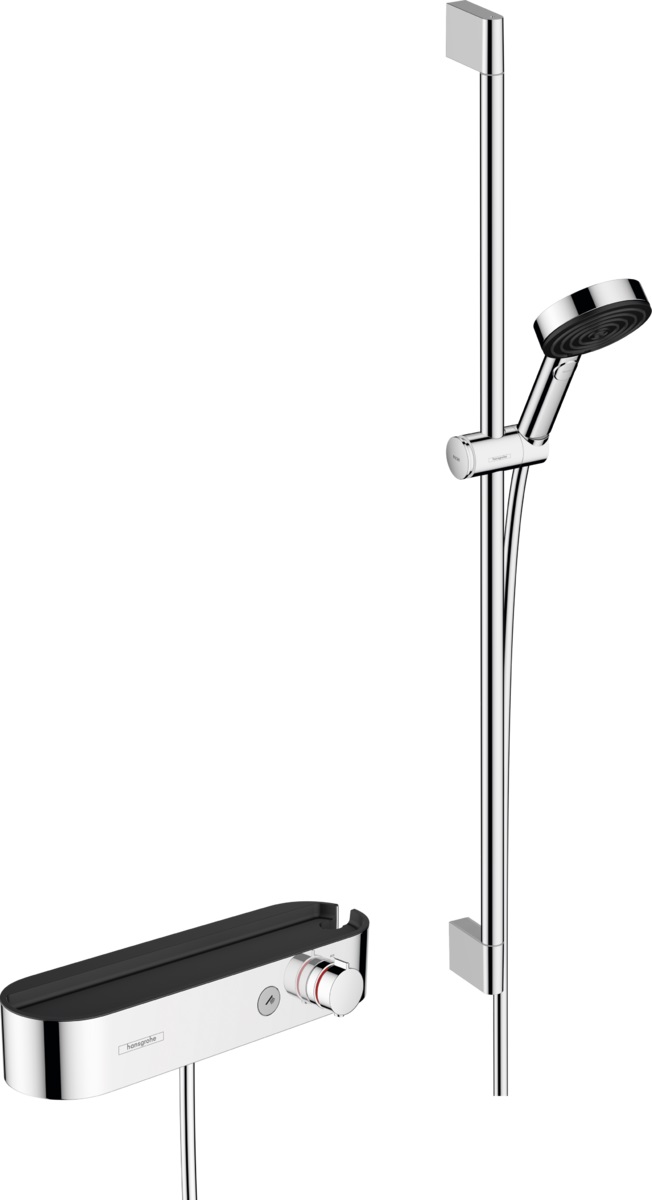 Hansgrohe Pulsify Select zestaw prysznicowy ścienny termostatyczny chrom 24270000