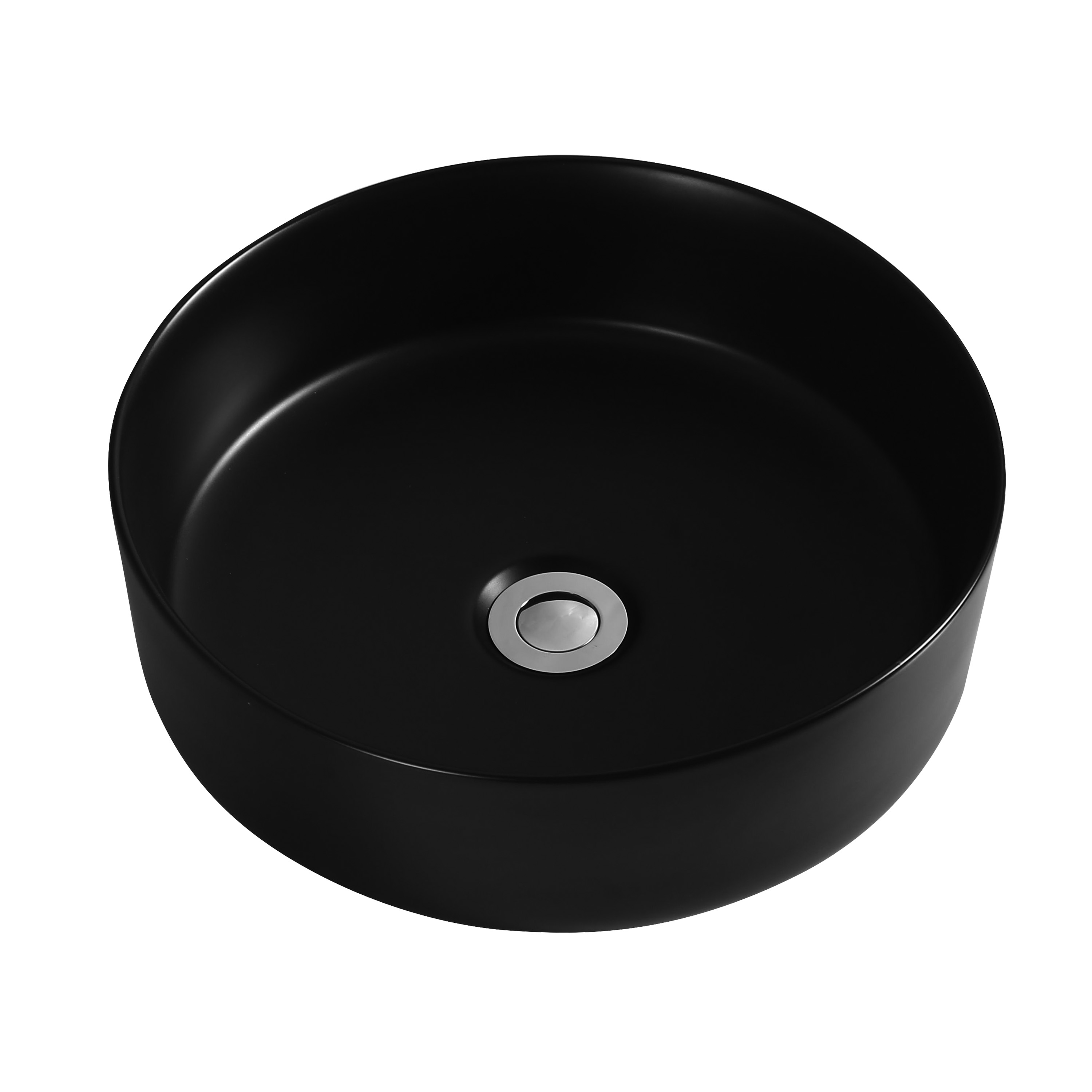 LaVita Merida Slim Black umywalka 35,5x35,5 cm nablatowa czarny mat