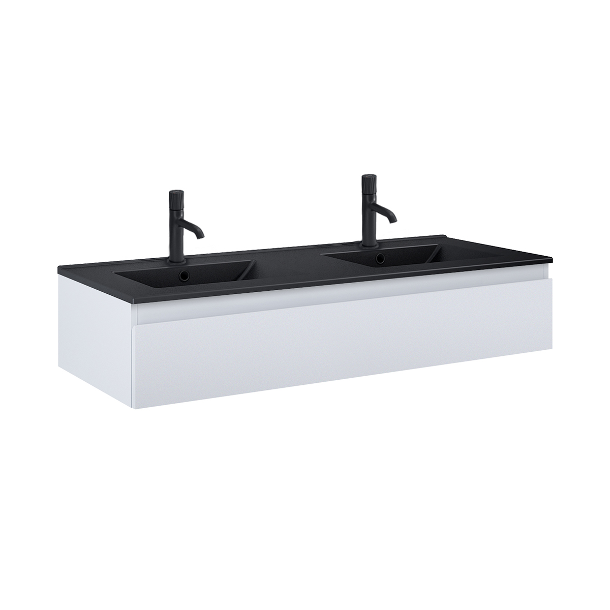 Oltens Vernal umywalka z szafką 120 cm czarny mat/szary mat 68011700 - Wysyłka w 24h