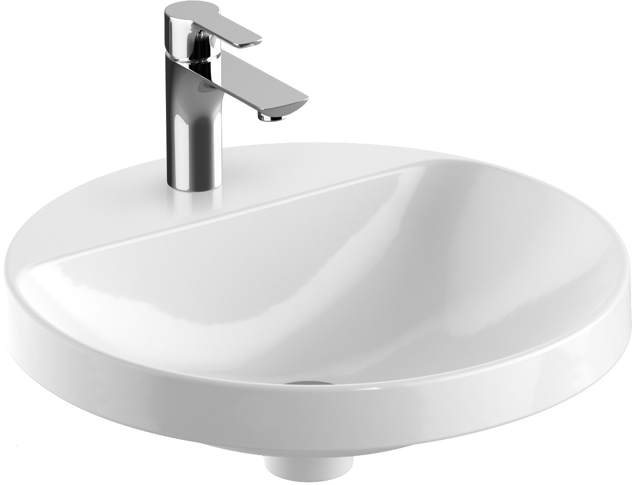 Geberit Variform umywalka 48 cm wpuszczana okrągła biała 500.707.01.2