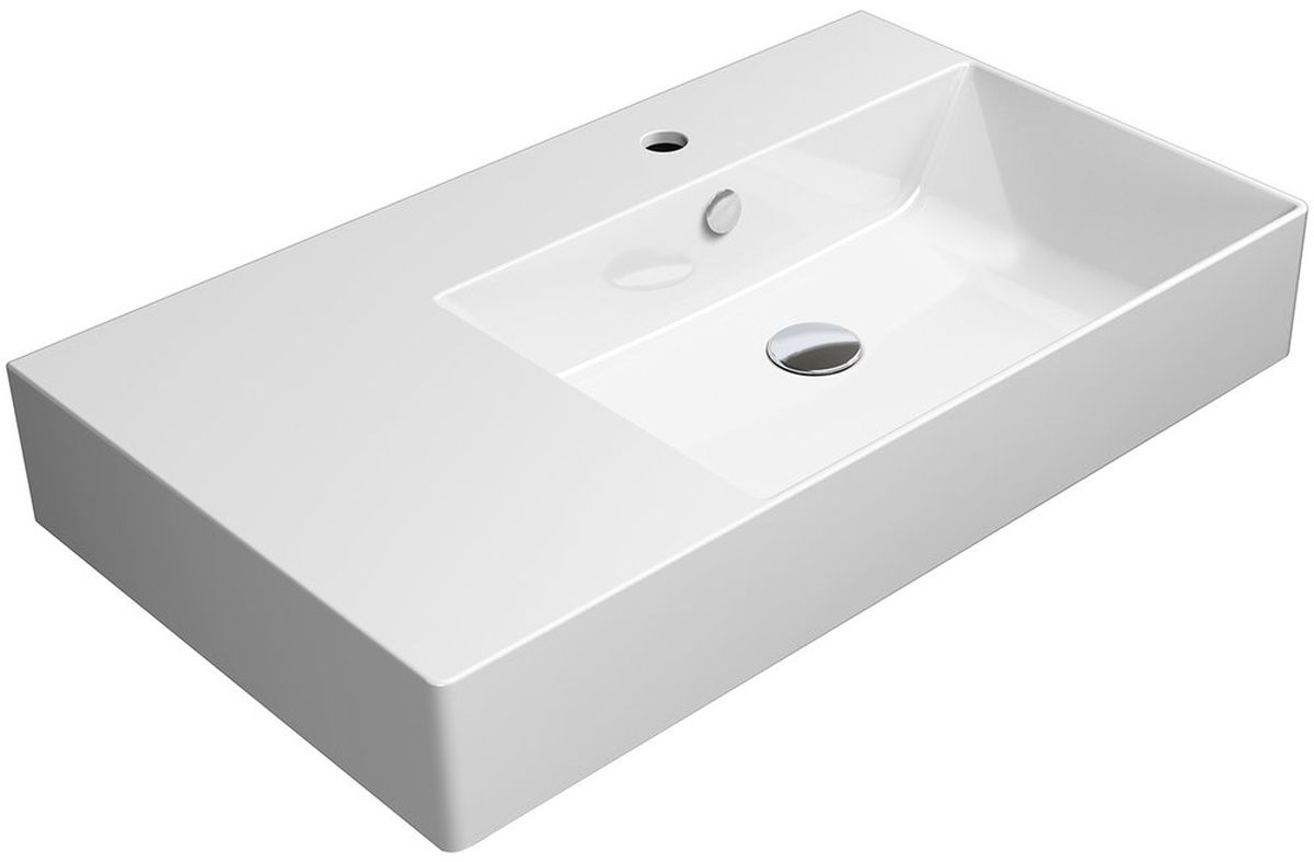GSI Kube X umywalka 80x47 cm prostokątna ścienna biała 9457111