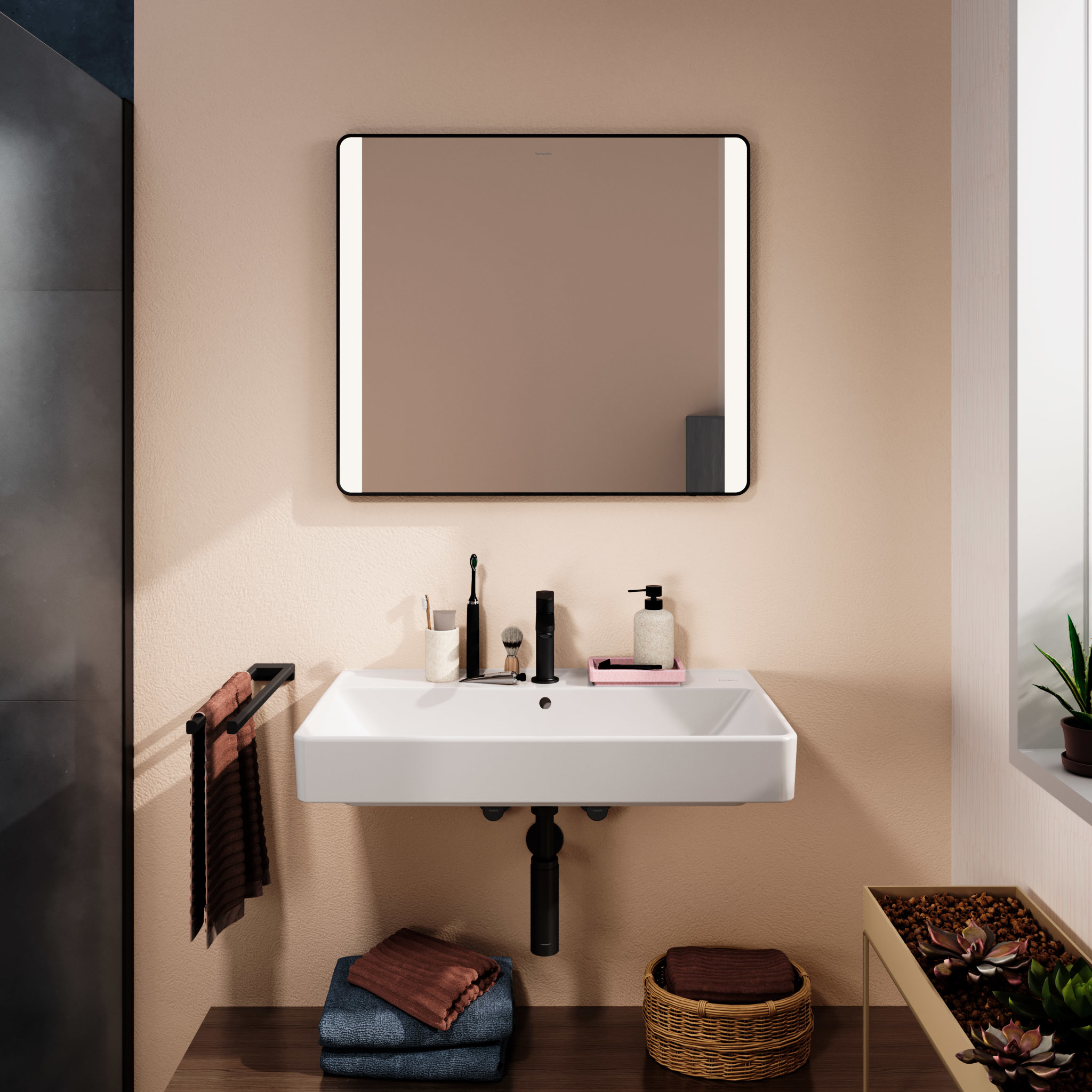 Hansgrohe Xanuia Q umywalka 80x48 cm prostokątna ścienna biała 60225450