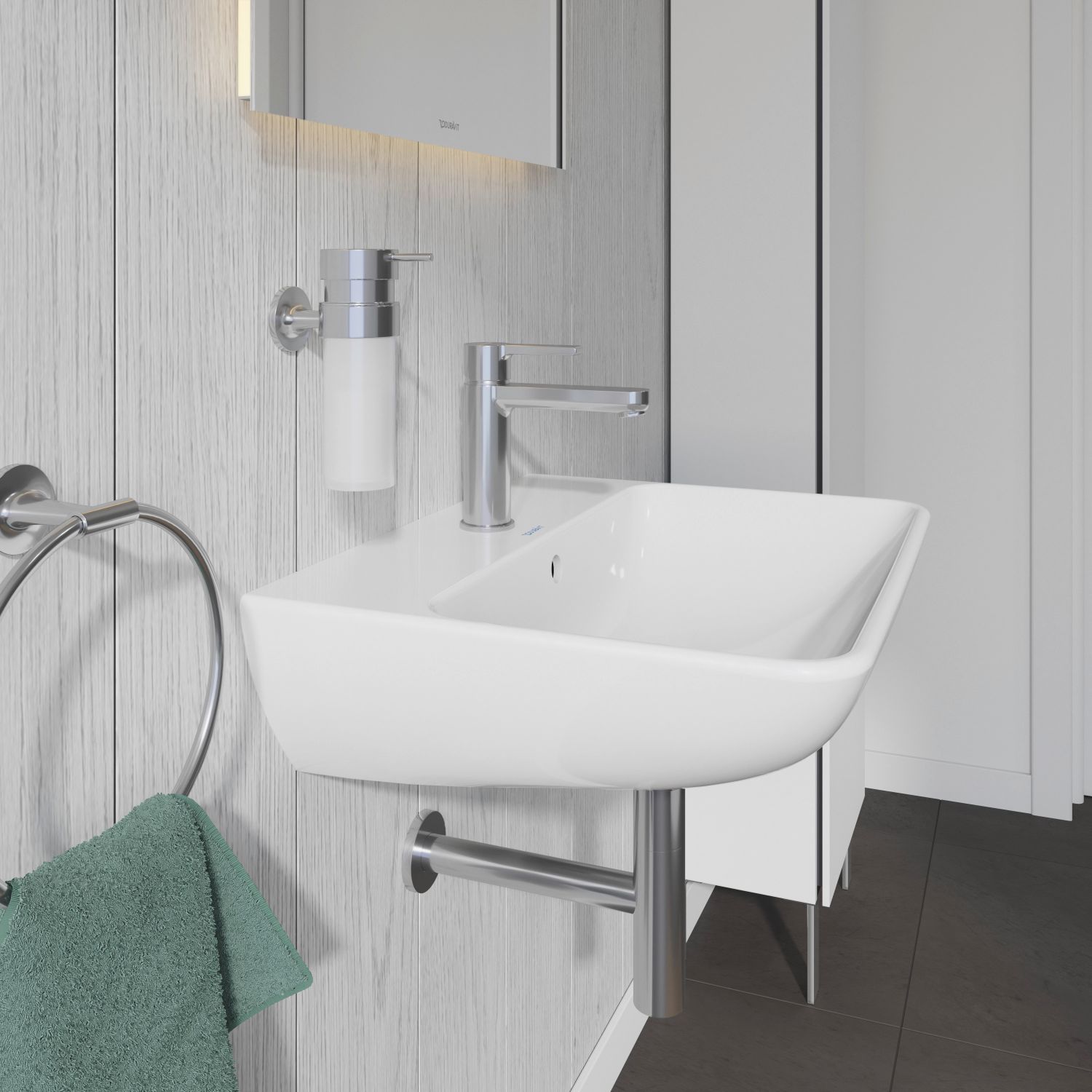 Duravit ME by Starck umywalka 55x44 cm ścienna prostokątna biała 2335550000
