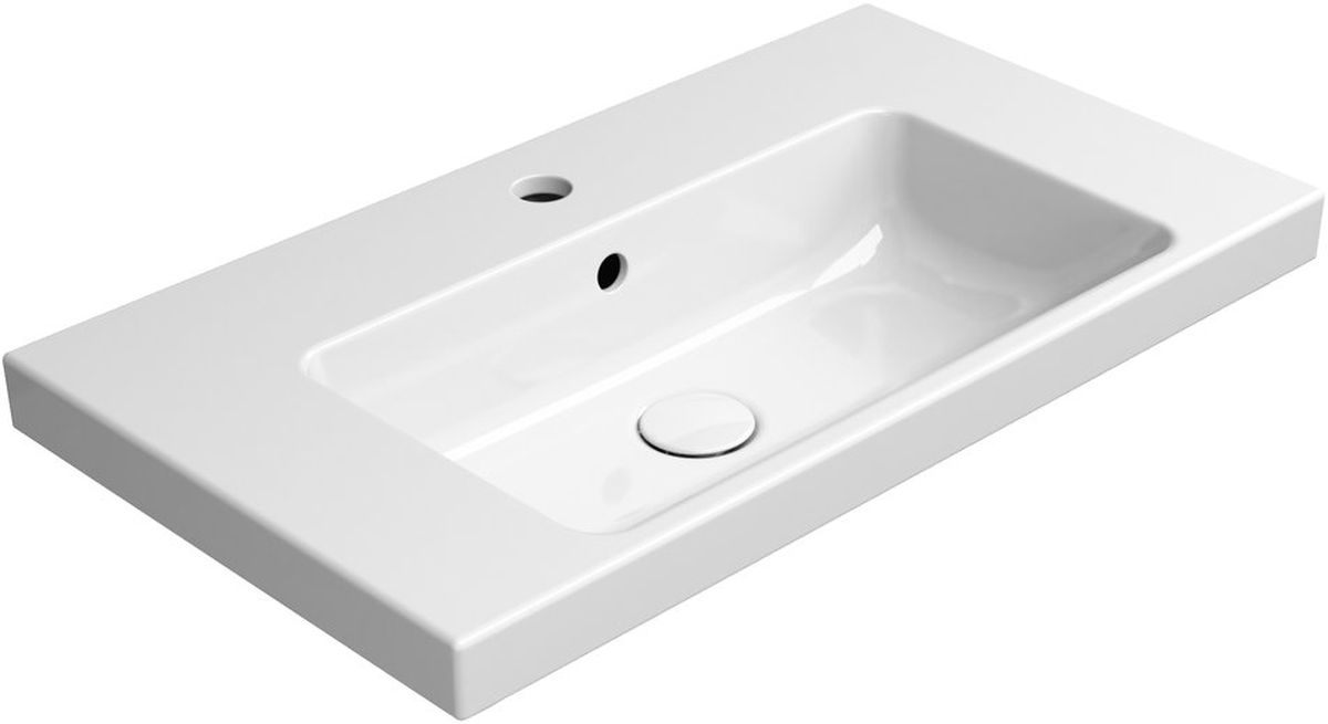 GSI Norm umywalka 70x40 cm prostokątna ścienna-meblowa biała 8637111