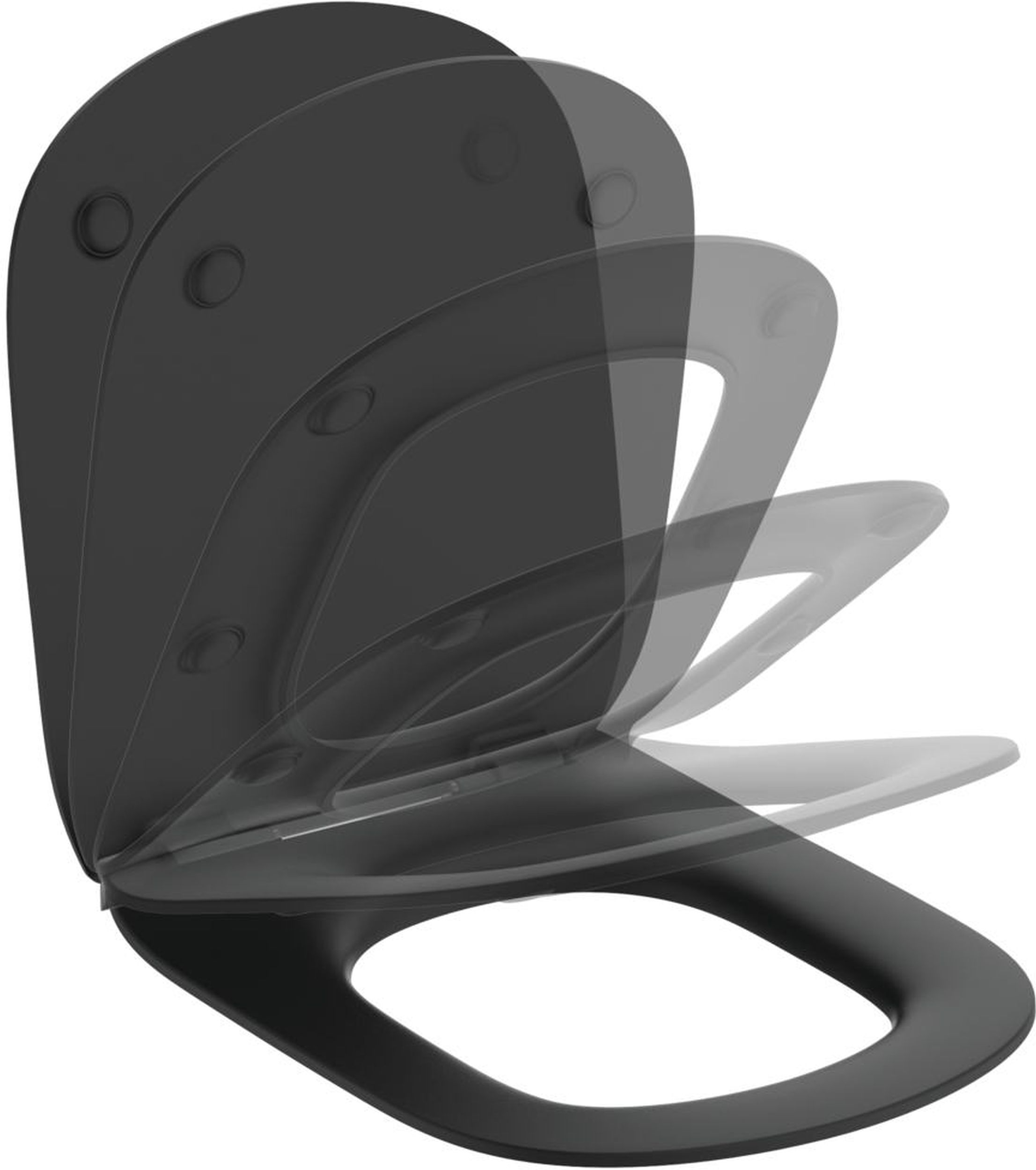 Ideal Standard Tesi deska sedesowa wolnoopadająca czarny mat T3527V3