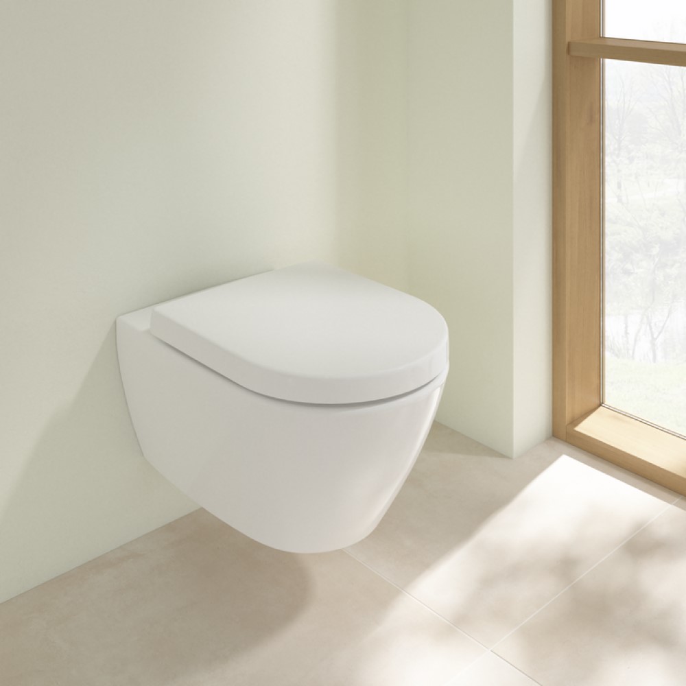 Villeroy & Boch Subway 2.0 miska WC z deską wolnoopadającą wisząca bez kołnierza biały połysk 5614HRR1 - Wysyłka w 24h
