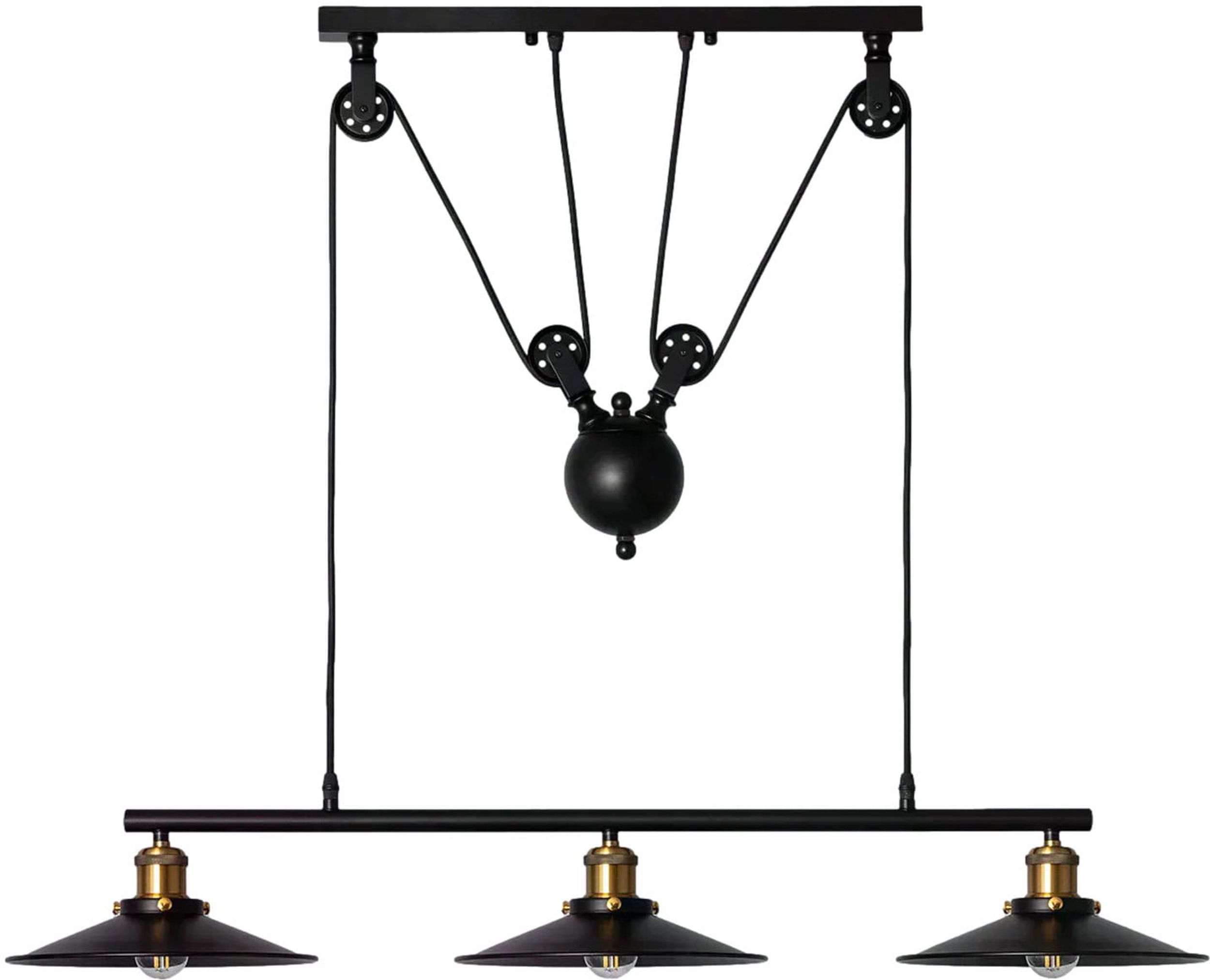 Abruzzo Monte lampa wisząca 3x36W czarny ABR-LWR-3XE27