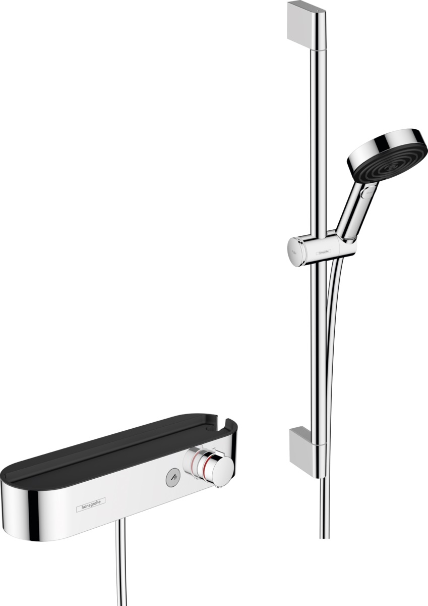 Hansgrohe Pulsify Select zestaw prysznicowy ścienny termostatyczny chrom 24260000