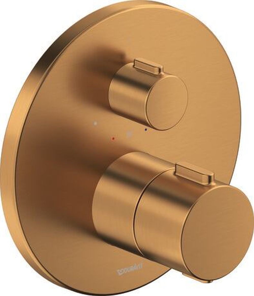 Duravit bateria prysznicowa podtynkowa termostatyczna brąz szczotkowany TH4200016004