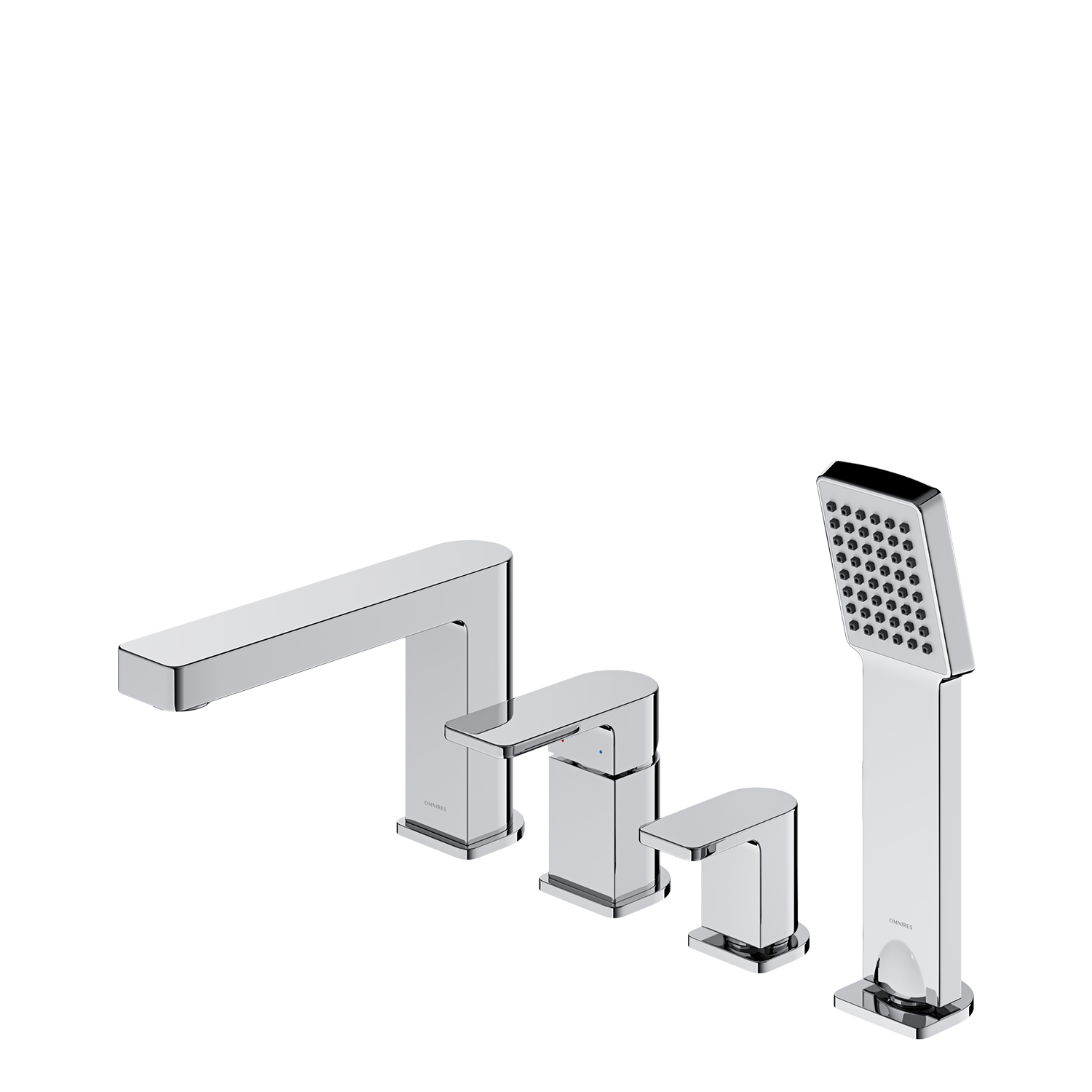 Omnires Baretti bateria wannowo-prysznicowa 4-otworowa chrom BA7832CR