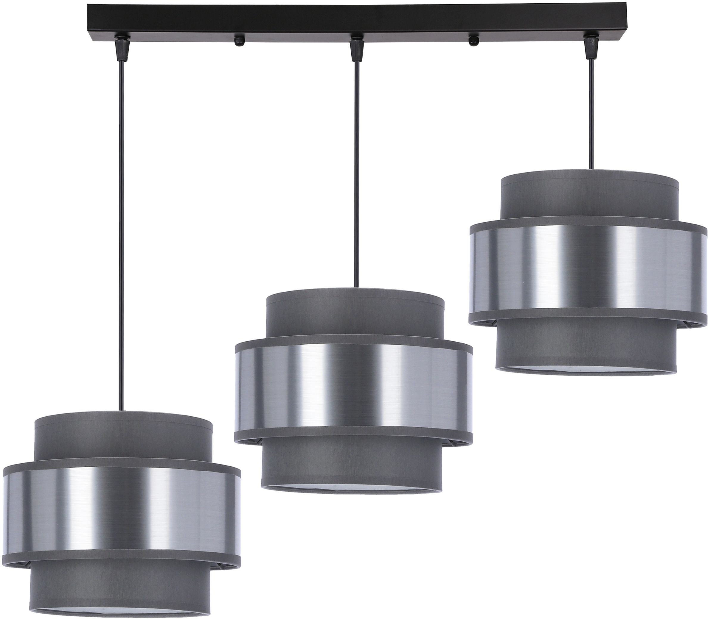 Candellux Hare lampa wisząca 3x60W chrom/szary/srebrny 33-18502