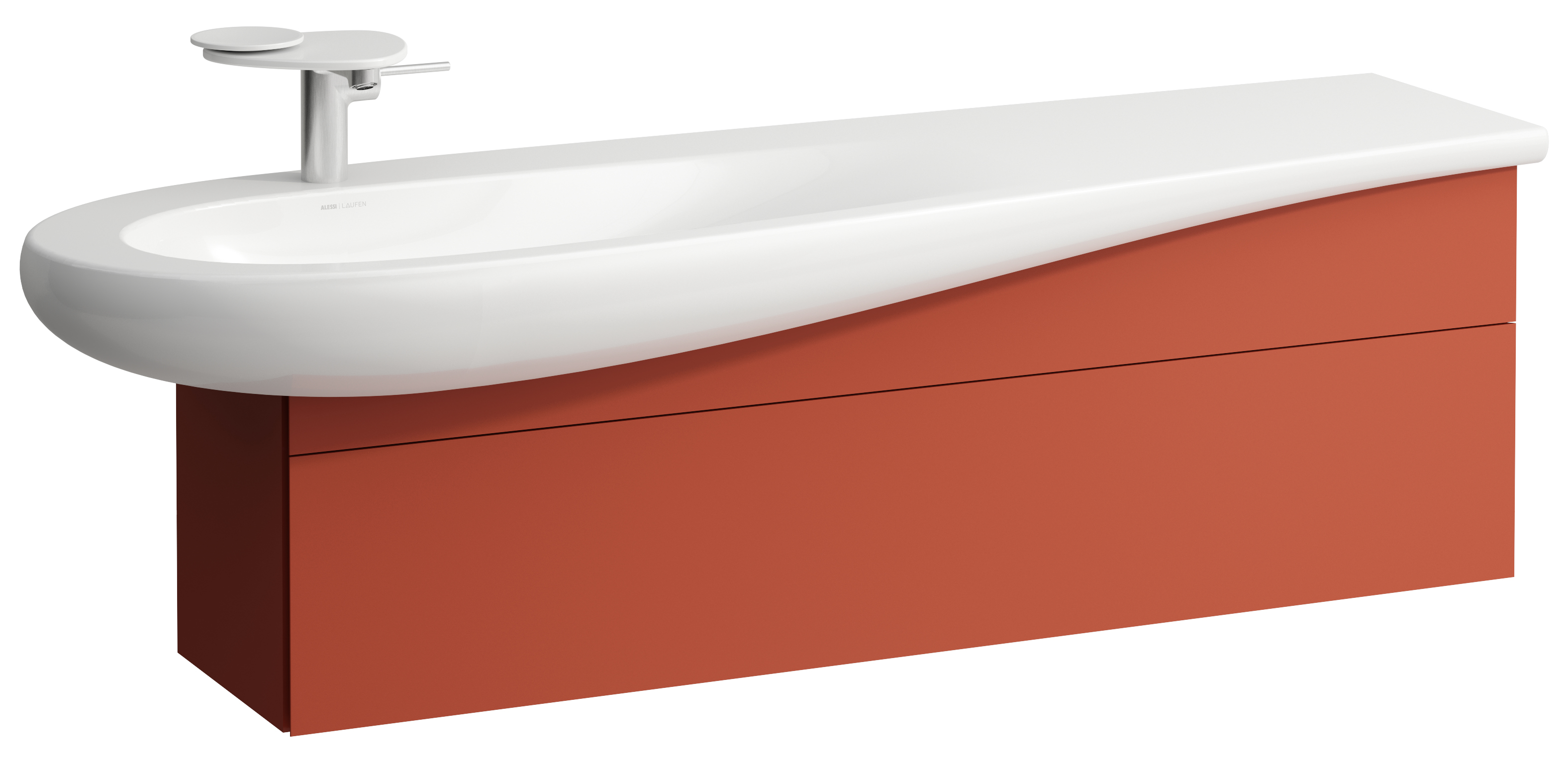 Laufen Il Bagno Alessi szafka 135 cm podumywalkowa wisząca lewa terakota H4304510972691