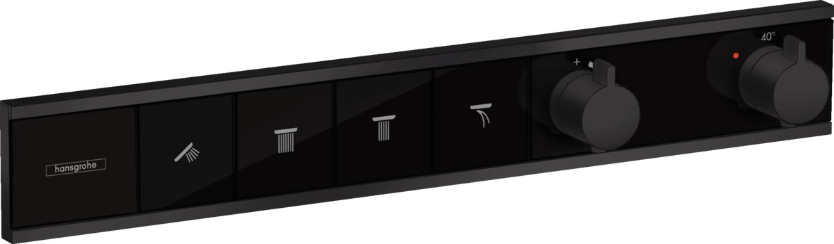 Hansgrohe RainSelect bateria wannowo-prysznicowa podtynkowa termostatyczna czarny mat 15382670