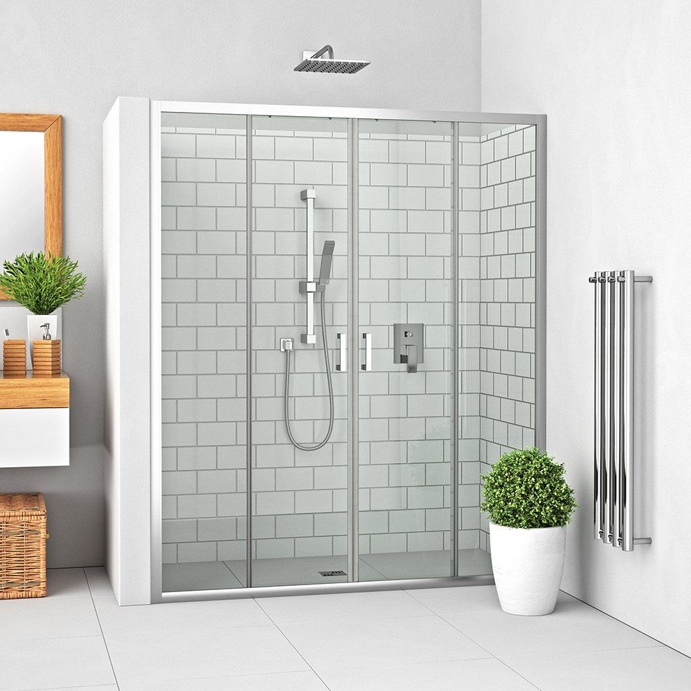 Roth Lega drzwi prysznicowe wnękowe 120 cm LLD4/1200 chrom/szkło przezroczyste 574-1200000-00-02 - Wysyłka w 24h