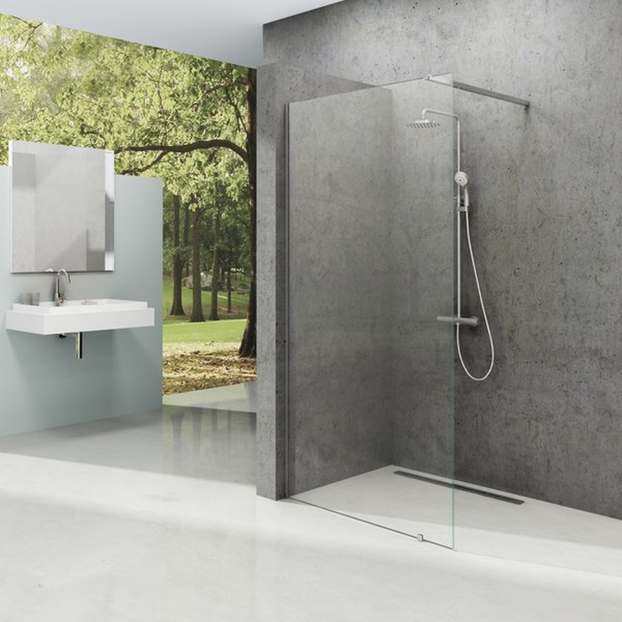 Ravak Walk-In ścianka prysznicowa 90 cm wolnostojąca polerowane aluminium/szkło przezroczyste GW9W70C00Z1