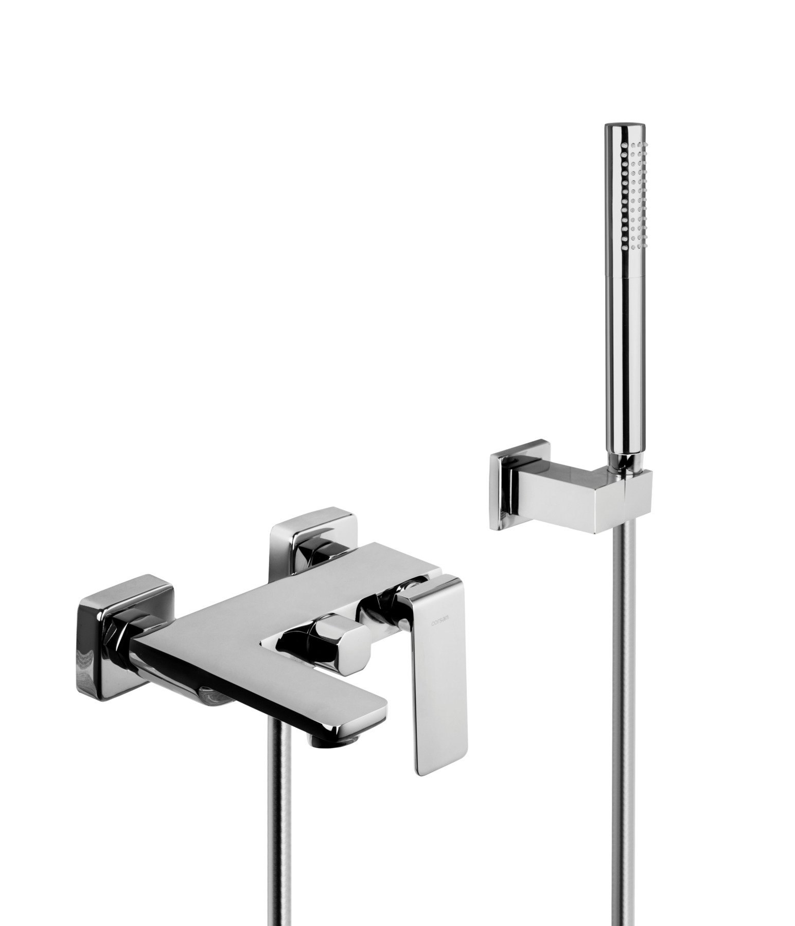 Corsan trino bateria wannowo-prysznicowa z zestawem natryskowym chrom CMZ055