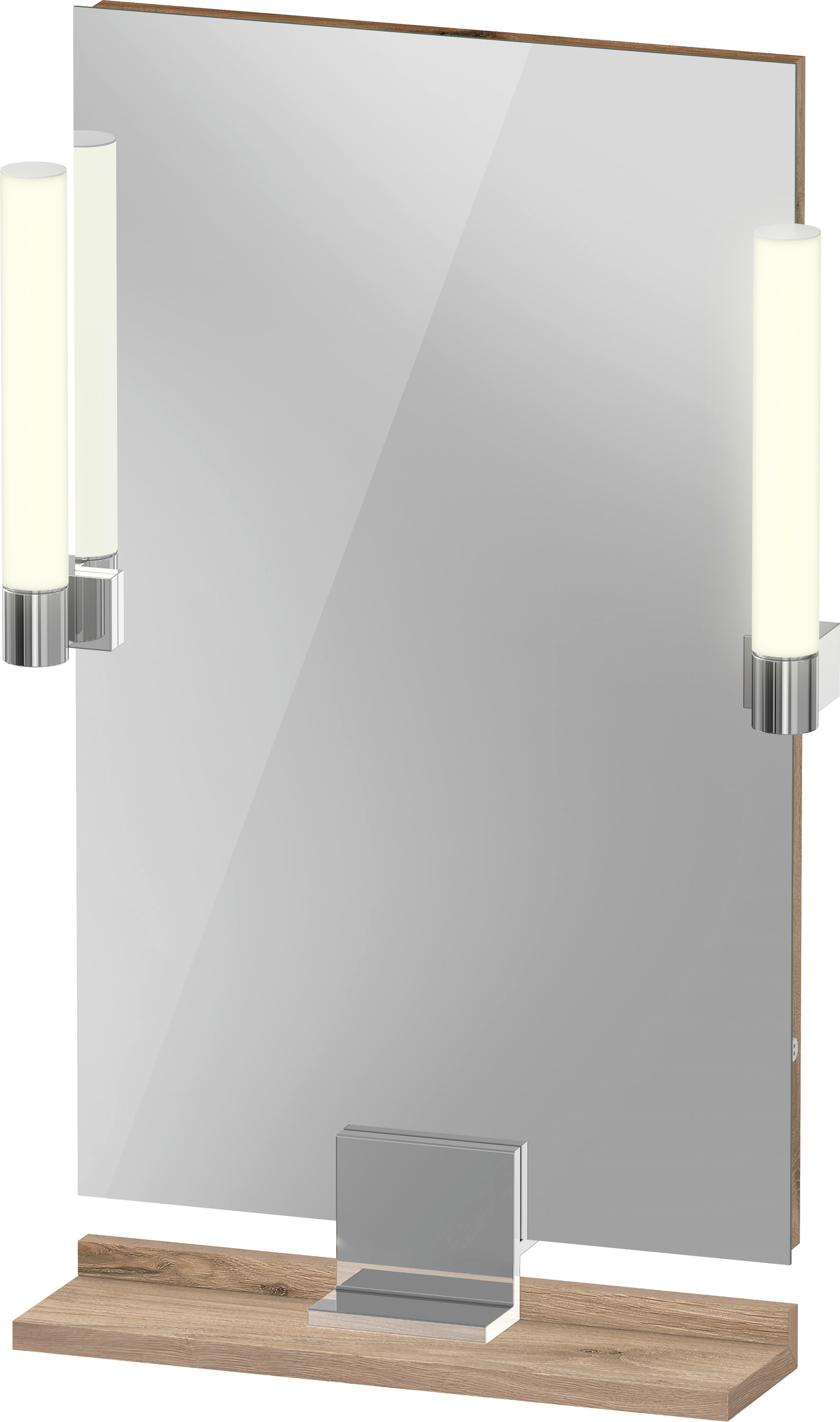 Duravit Sivida lustro 45x65 cm prostokątne z oświetleniem chrom-drewno SV7420010550000