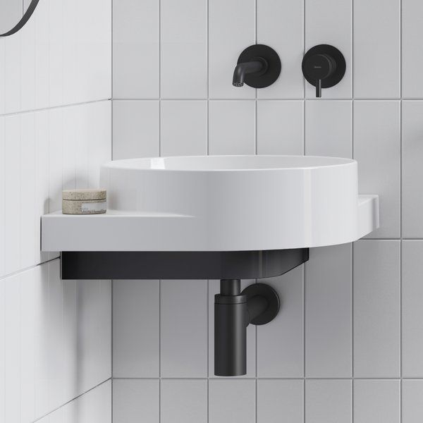 Ravak Yard konsola podumywalkowa 33,1x33,1x7 cm podumywalkowa wisząca czarna X01780 - Wysyłka w 24h