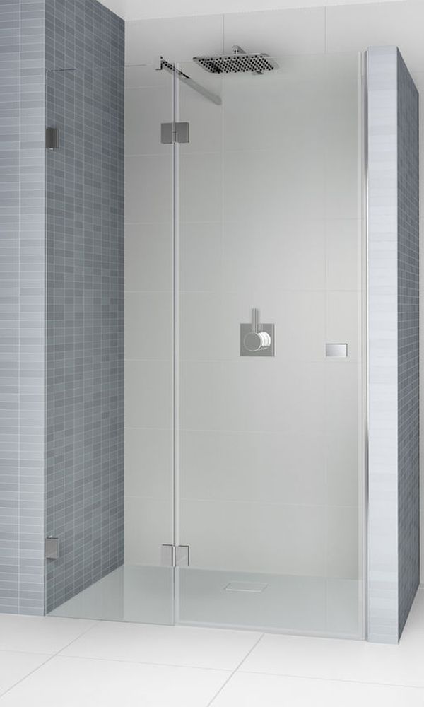 Riho Scandic NXT X104 drzwi prysznicowe 160 cm wnękowe lewe czarny mat/szkło przezroczyste G001029121