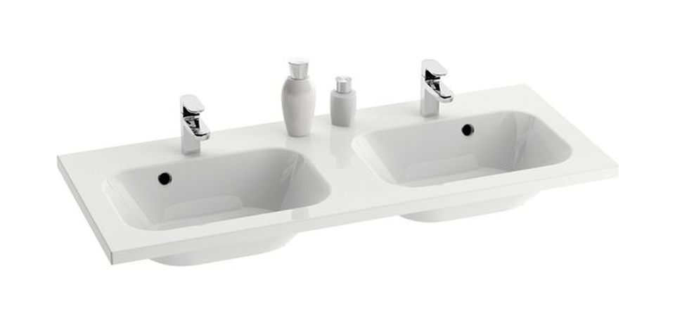 Ravak Chrome umywalka 120x49 cm podwójna biała XJG01112000