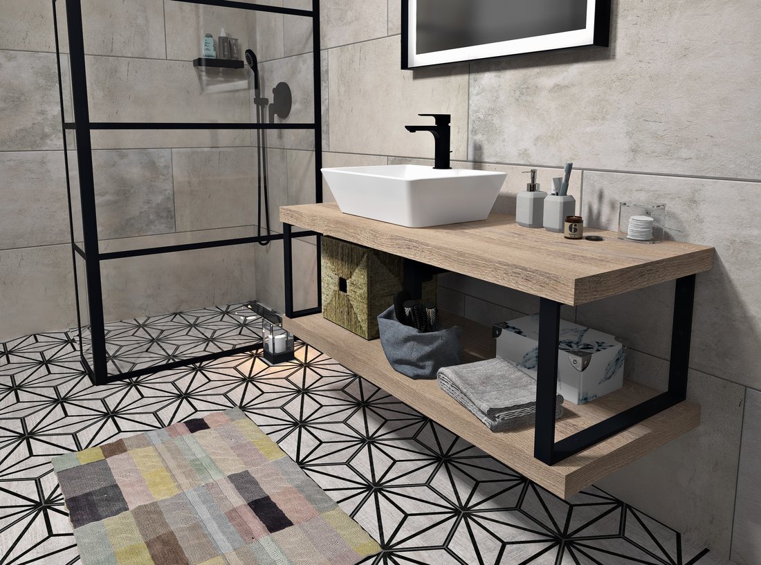 Sapho wspornik pod blat czarny mat 30370