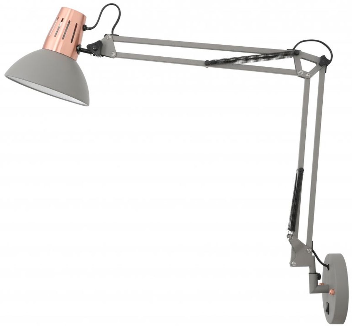GTV Artemia kinkiet 1x40 W szary-miedź OS-ARTW-E27-15-DEC