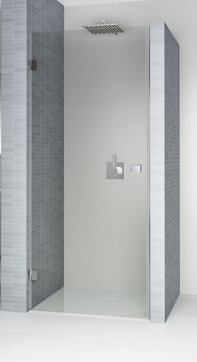 Riho Scandic NXT X101 drzwi prysznicowe 80 cm wnękowe lewe chrom błyszczący/szkło przezroczyste G001003120