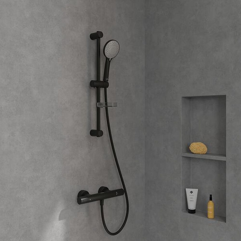 Villeroy & Boch Universal Showers zestaw prysznicowy ścienny czarny mat TVS109004000K5