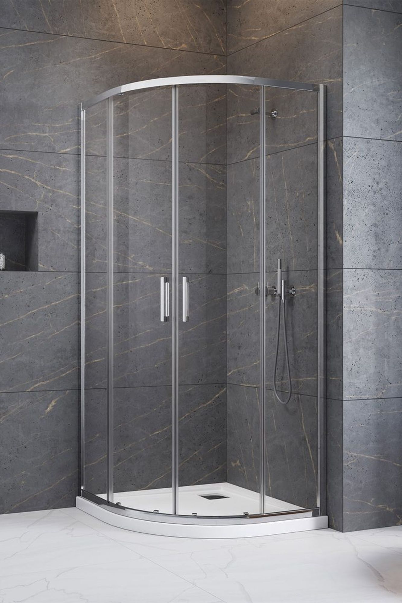 Radaway Premium Pro PDD komplet 2 ścianek prysznicowych do kabiny 90x90 cm chrom połysk/szkło przezroczyste 1013200-01-01