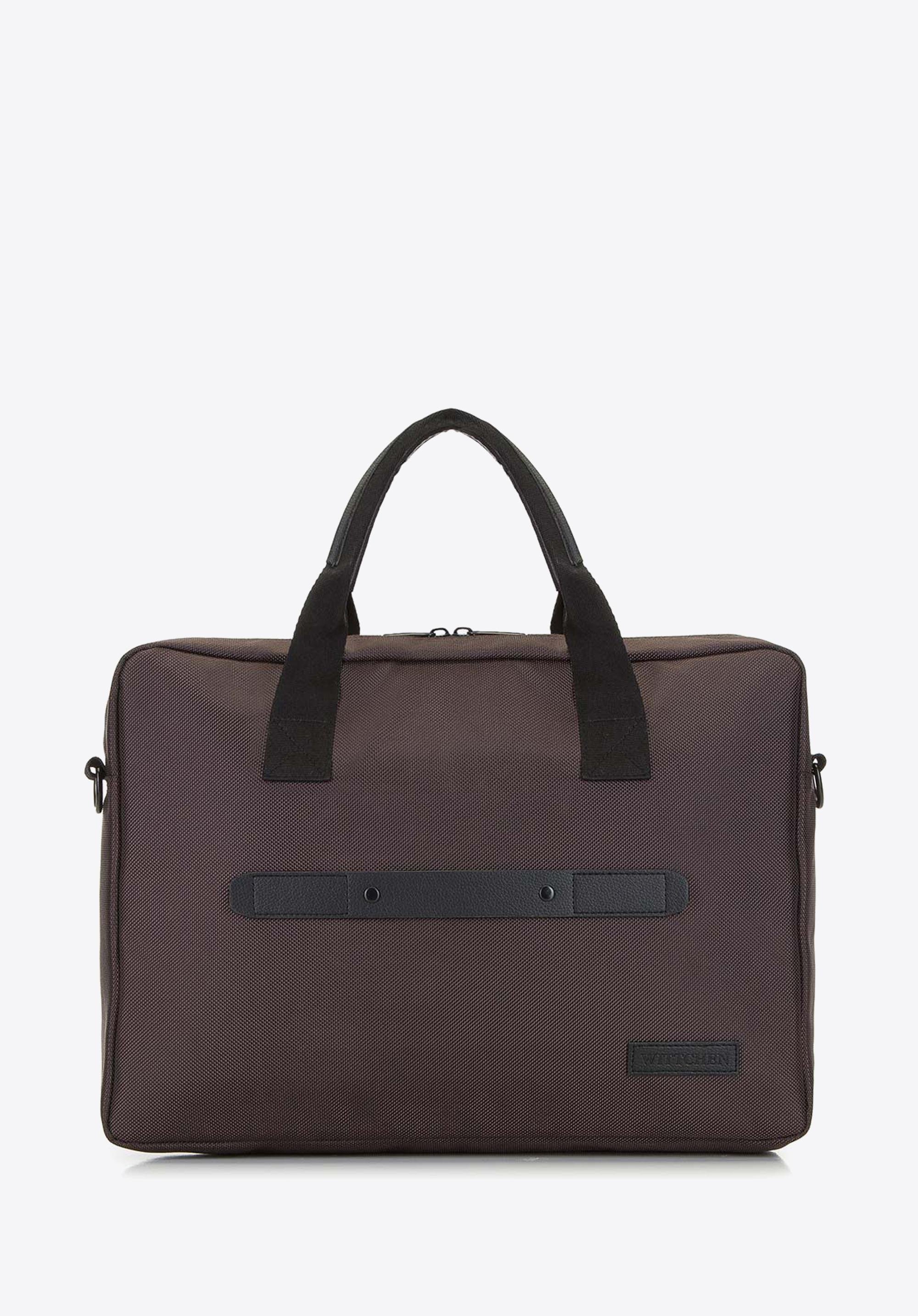 Męska torba na laptopa 15,6” klasyczna brązowo-czarna