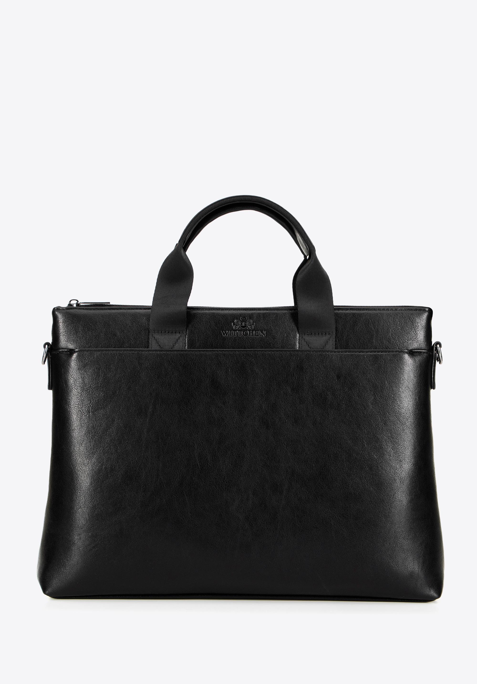 Torba na laptopa 15,6'' z ekoskóry czarna