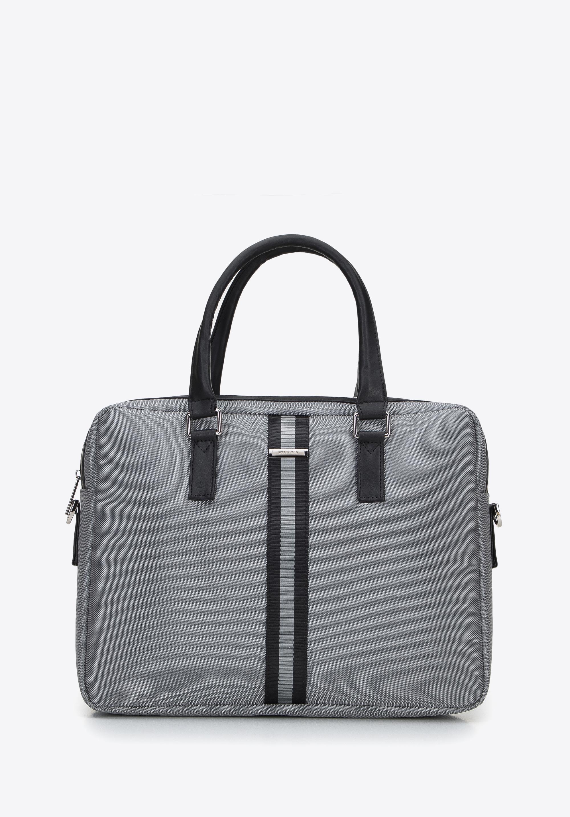 Męska torba na laptopa 15,6” z tasiemką szara