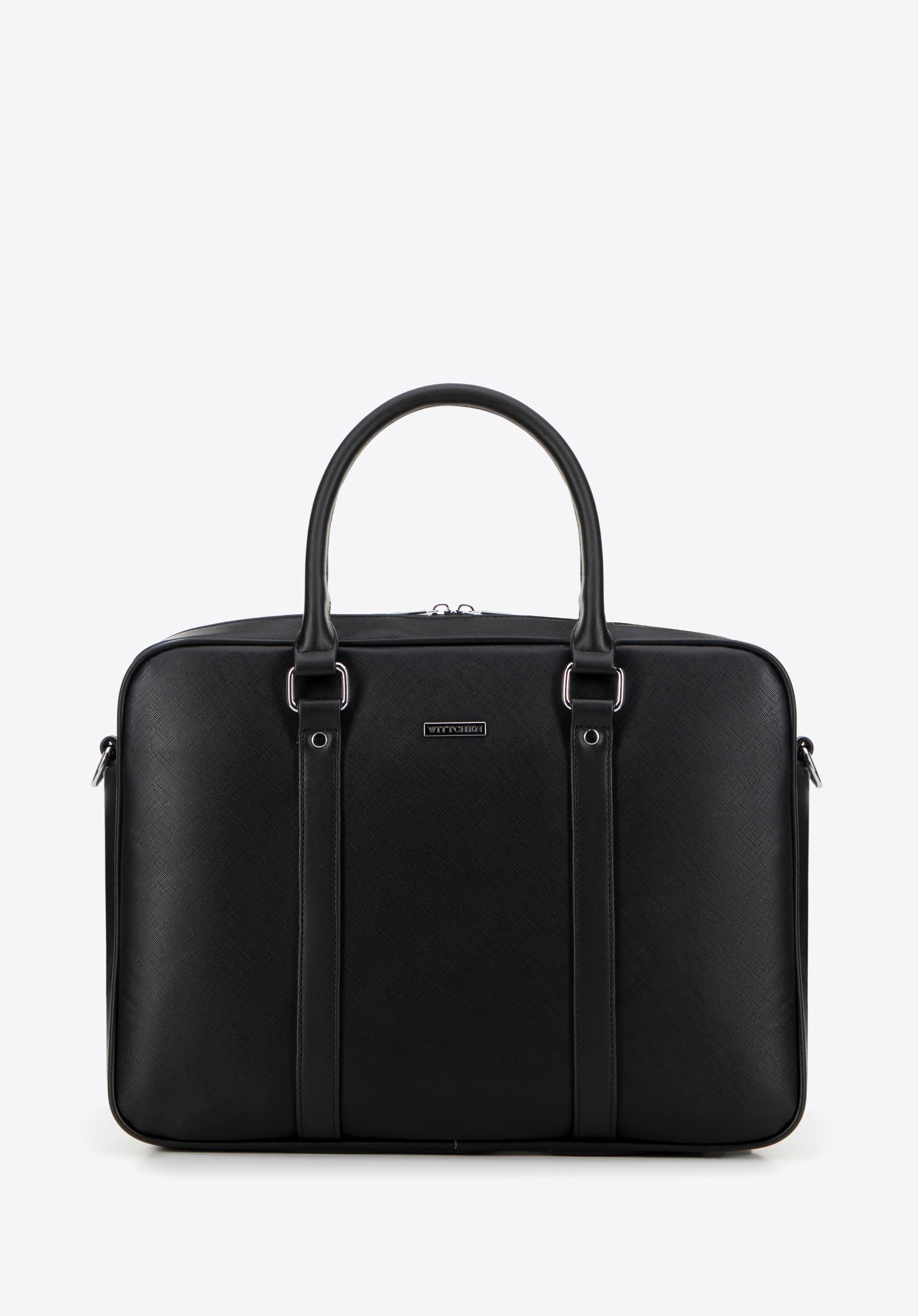 Męska torba na laptopa 15’’ z paskiem czarna