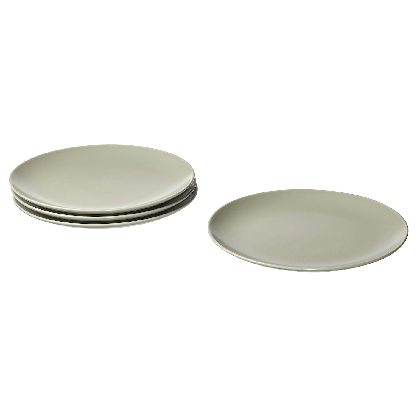 IKEA FÄRGKLAR talerz, Matowy zielony, 26 cm