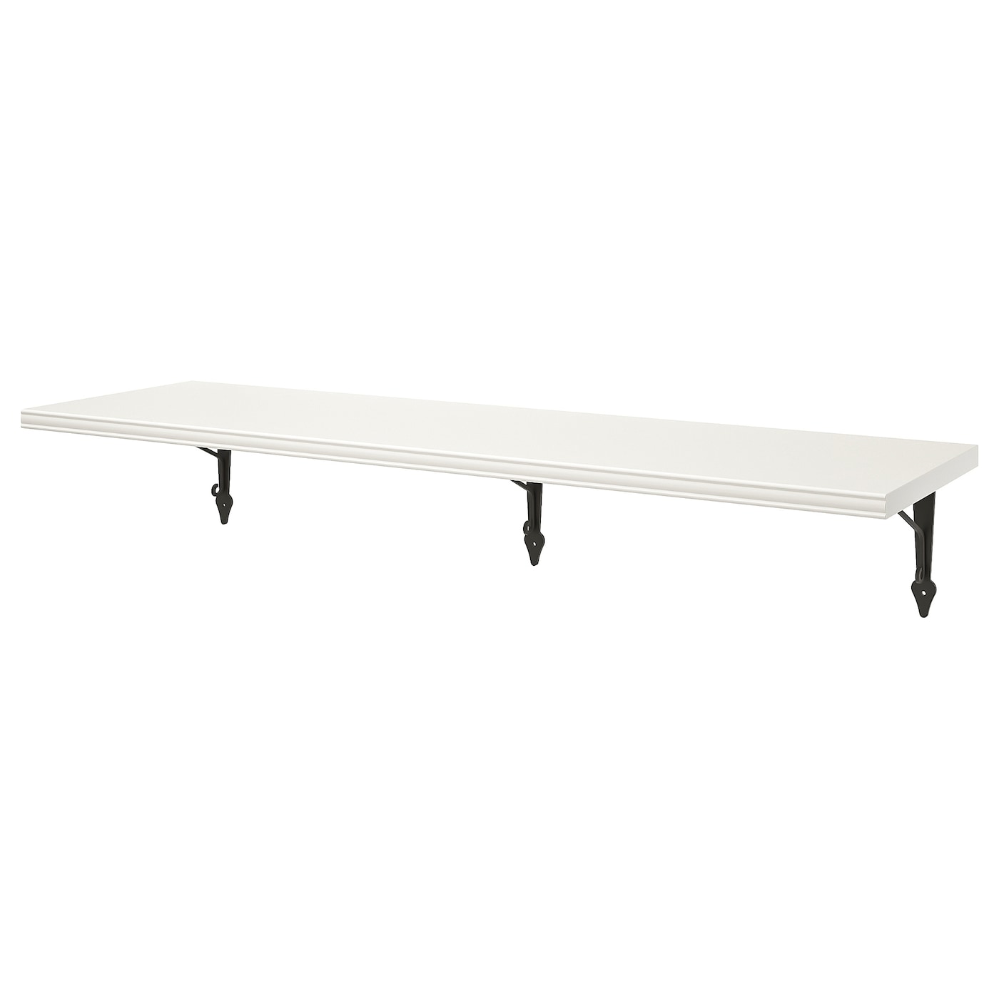 IKEA BERGSHULT / KROKSHULT półka ścienna, biały/antracyt, 120x30 cm