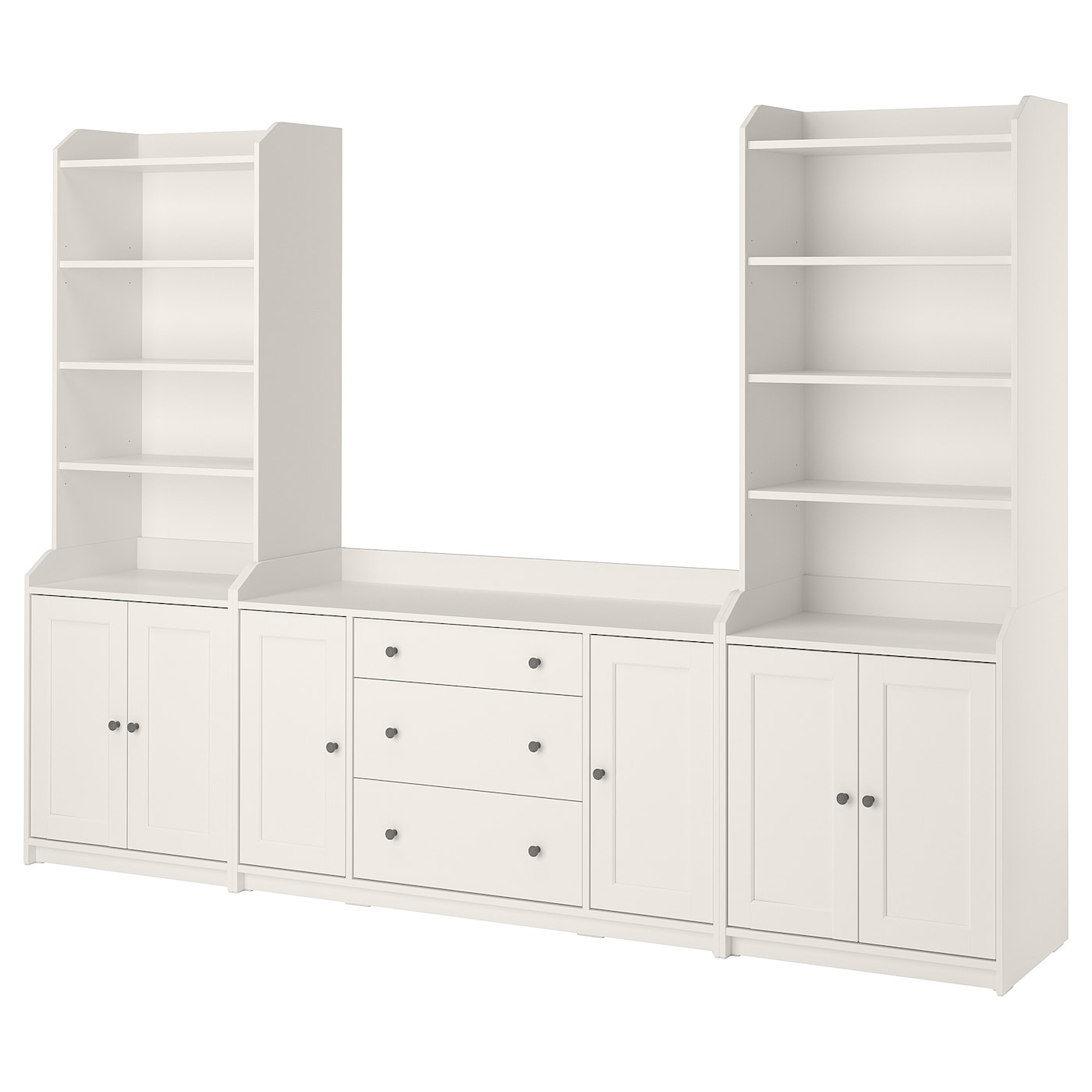 IKEA HAUGA regał, biały, 279x46x199 cm
