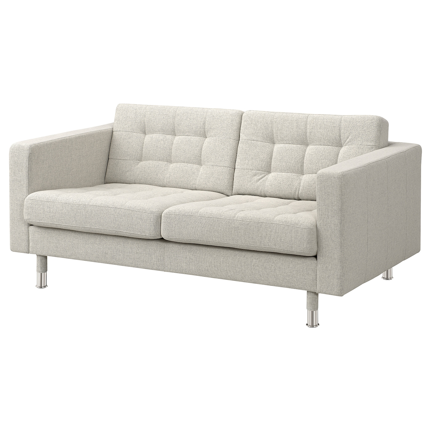 IKEA LANDSKRONA sofa 2-osobowa, Gunnared beżowy/metal