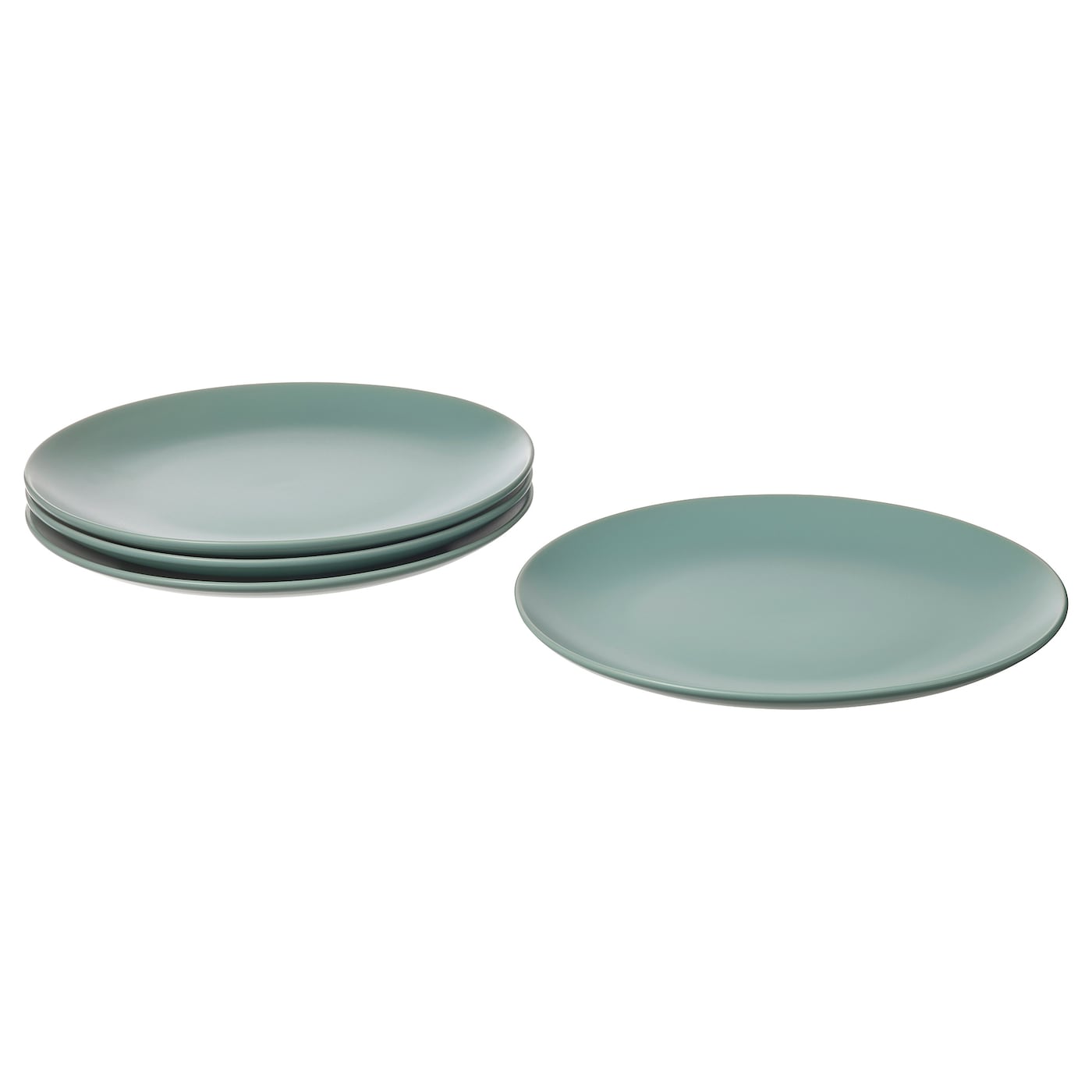 IKEA FÄRGKLAR talerz, Matowy jasnoturkusowy, 26 cm