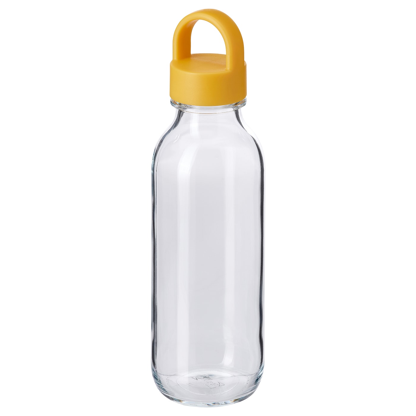 IKEA FORMSKÖN butelka na wodę, szkło bezbarwne/żółty, 0.5 l