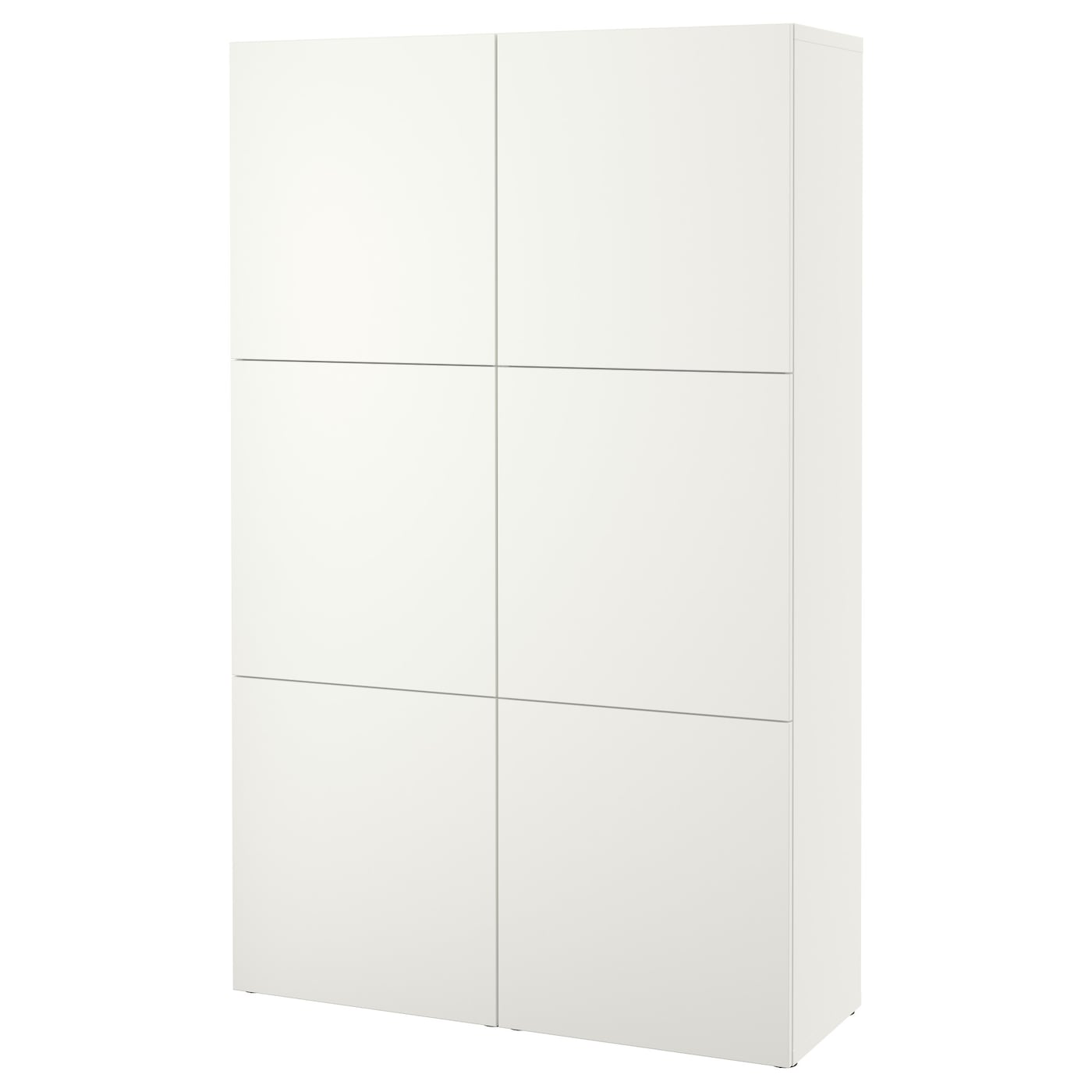 IKEA BESTÅ kombinacja z drzwiami, biały/Lappviken biały, 120x42x193 cm