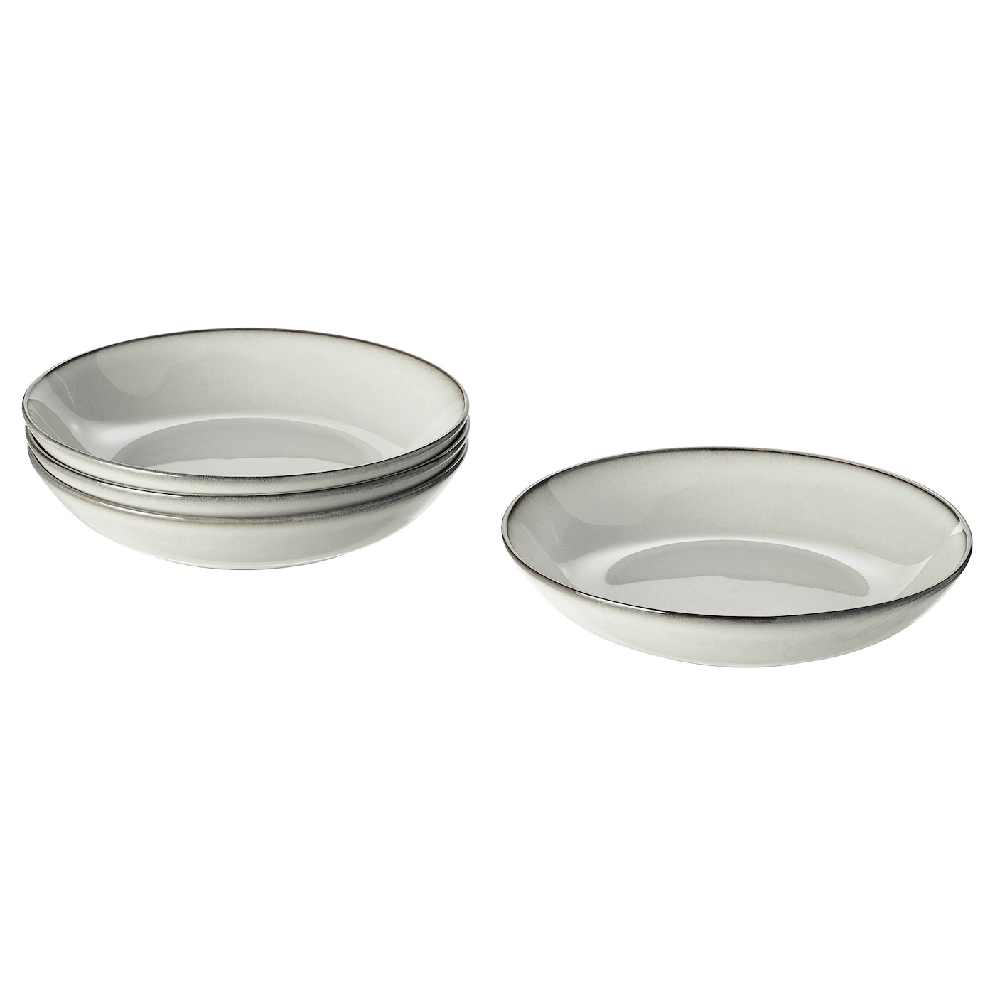 IKEA GLADELIG talerz głęboki, szary, 21 cm