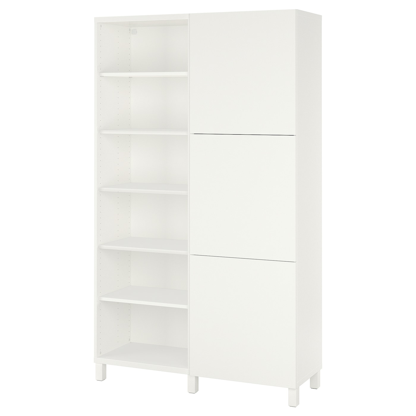 IKEA BESTÅ kombinacja z drzwiami, biały/Lappviken/Stubbarp biały, 120x42x202 cm