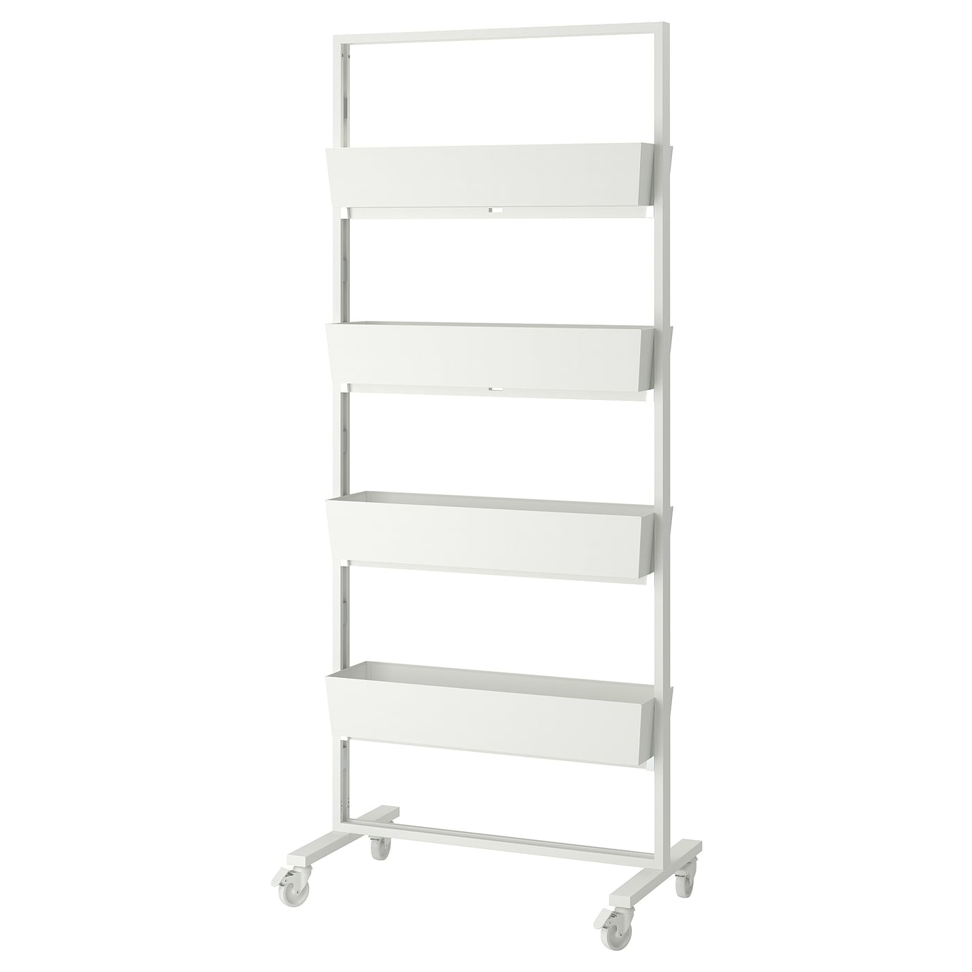 IKEA MITTZON rama z kółkami/pojemnik, biały, 85x205 cm