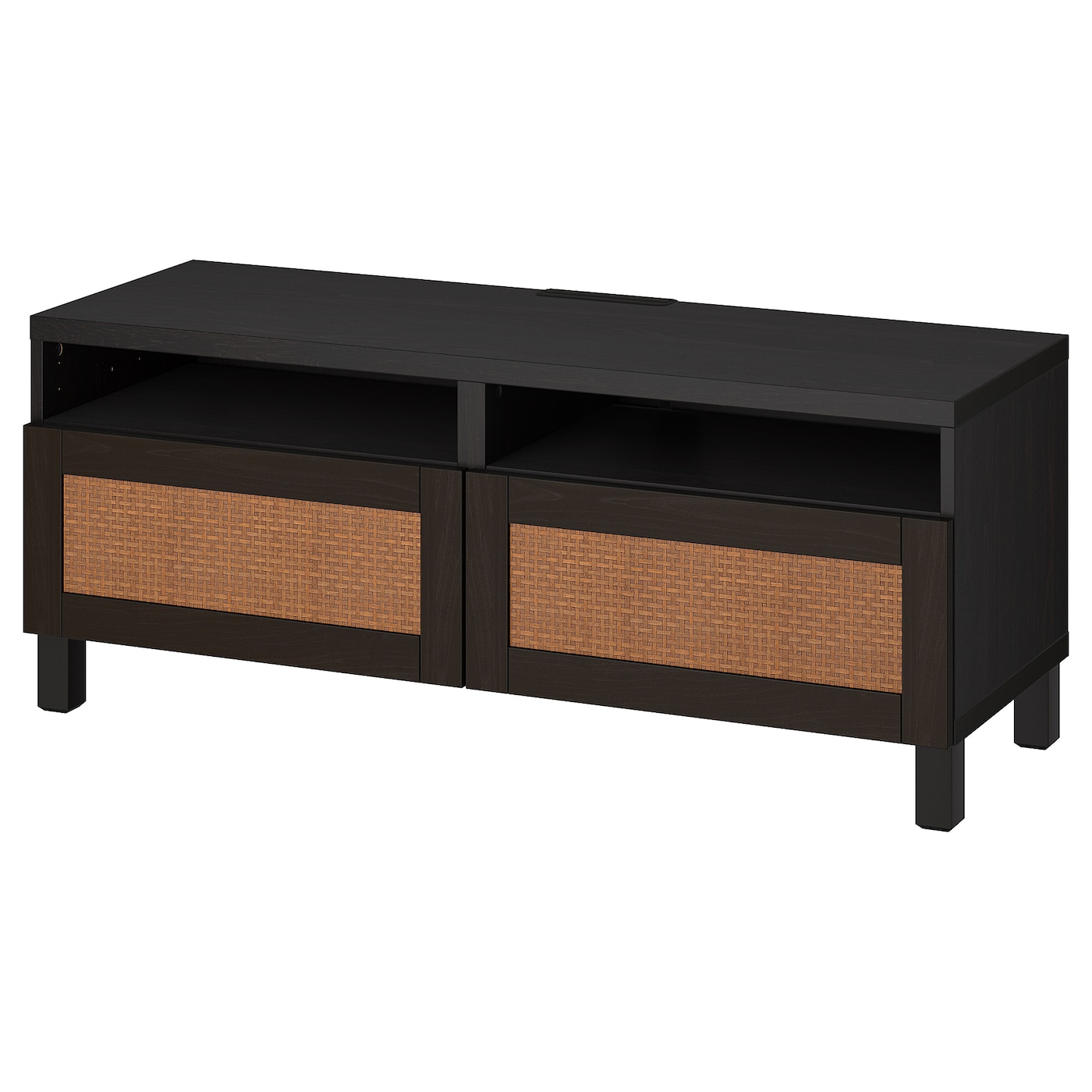 IKEA BESTÅ ława TV z szufladami, czarnybrąz/Studsviken/Stubbarp ciemnobrązowy, 120x42x48 cm
