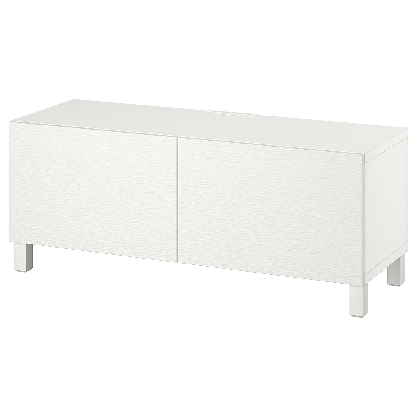 IKEA BESTÅ ława TV z drzwiami, biały Laxviken/Stubbarp/biały, 120x42x48 cm