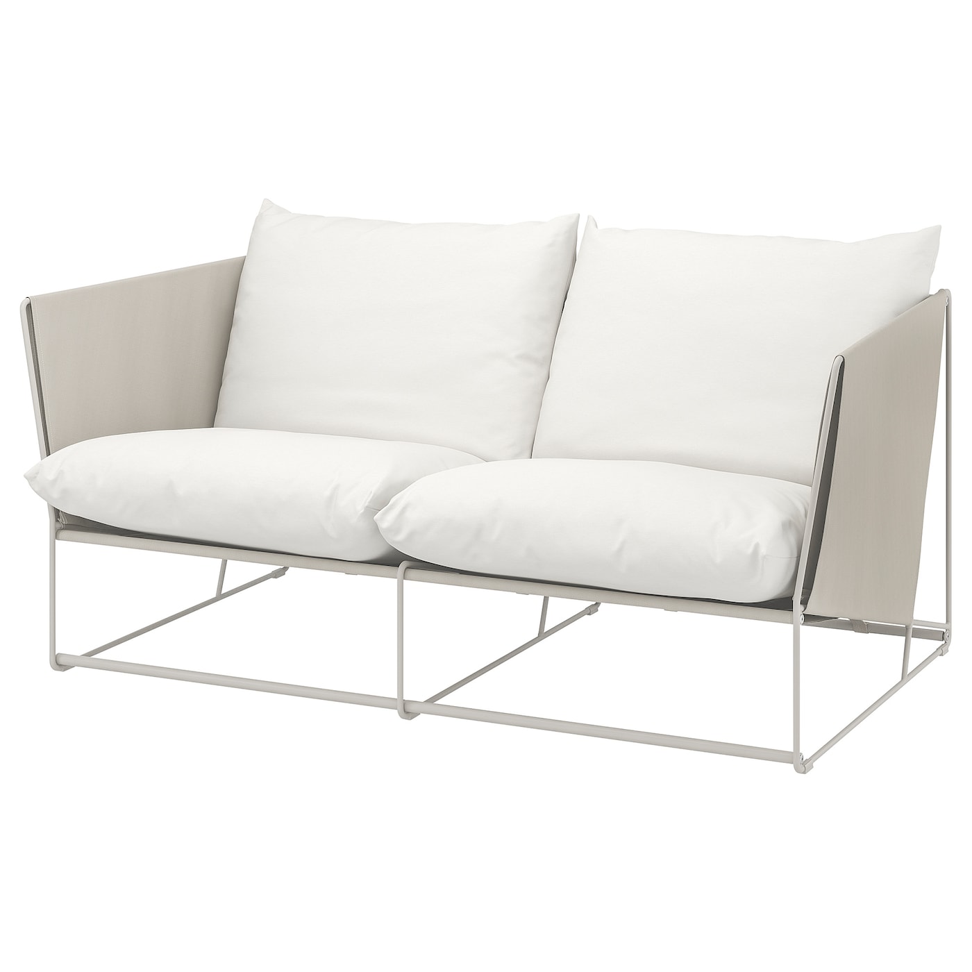 IKEA HAVSTEN sofa 2-osobowa, na zewnątrz, beżowy/beżowy