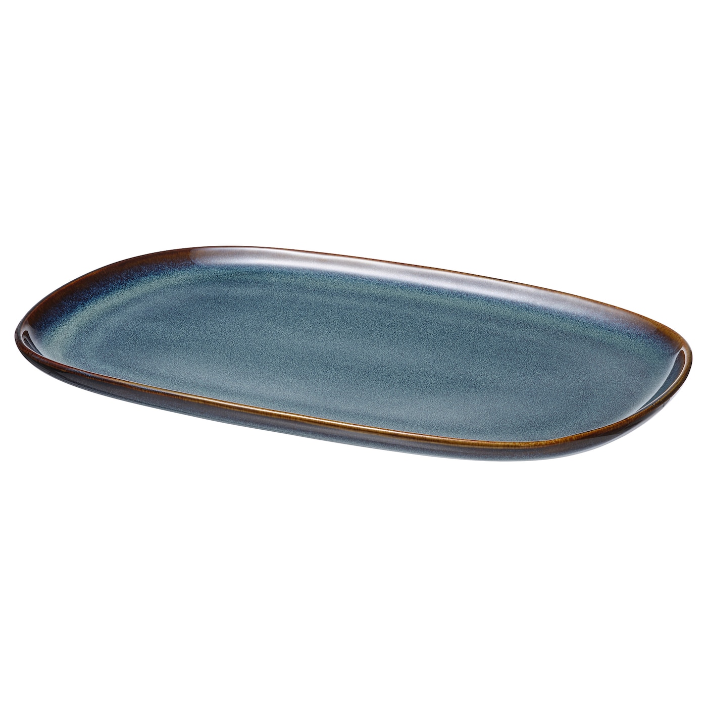 IKEA GLADELIG talerz, niebieski, 31x19 cm