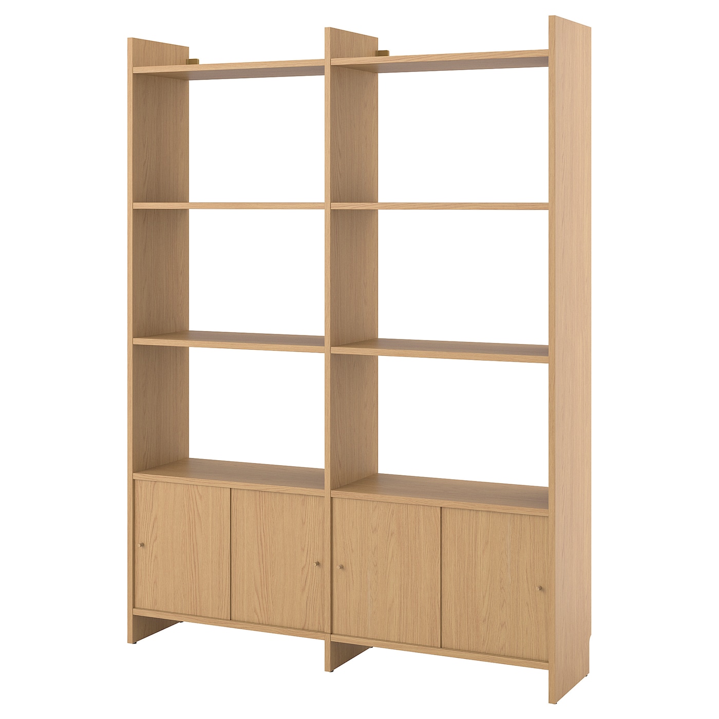 IKEA LÅDMAKARE kombinacja z drzwiami przesuwnymi, z 6 półkami/imit. dębu, 159x35x212 cm