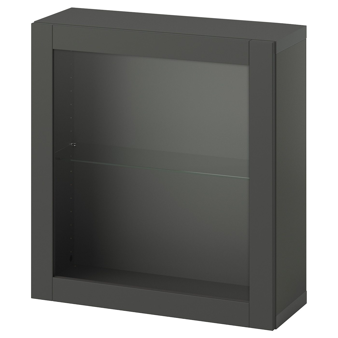 IKEA BESTÅ szafka z drzwiczkami, ciemnoszary/Sindvik ciemnoszary, 60x22x64 cm